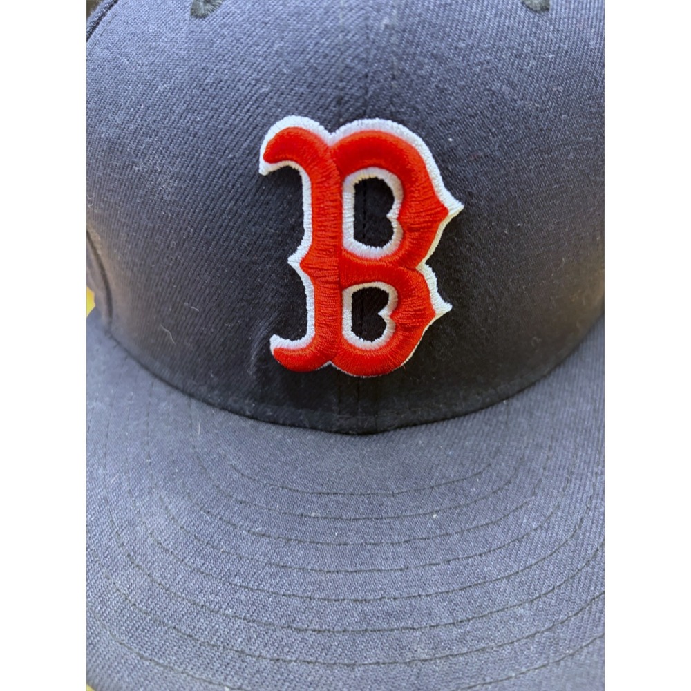 New Era 59FIFTY Boston Red Sox MLB Official On-Field Fitted Hat Navy Blue 7 1/4